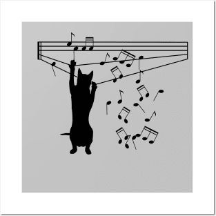 cat lover musical  note gifts Posters and Art